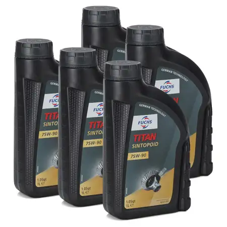 5L 5 Liter FUCHS TITAN SINTOPOID 75W-90 75W90 Getriebe&ouml;l Achsgetriebe&ouml;l API GL-5