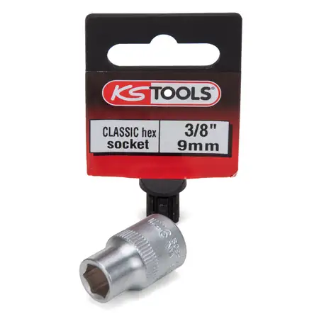 KS TOOLS 917.3809 3/8&quot; Sechskant-Stecknuss Steckschl&uuml;sseleinsatz 9mm