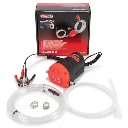 KS TOOLS 1502800 &Ouml;lpumpe &Ouml;labsaugpumpe Absaugpumpe &Ouml;lwechsel Dieselpumpe Motor&ouml;l 12V 60W