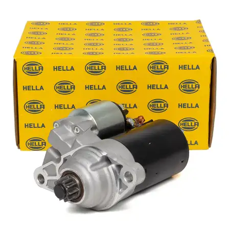 HELLA Anlasser Starter 12V 1.1kW VW Polo Golf 4 AUDI A2 SEAT Ibiza 3 SKODA Fabia 1 1.2-1.6