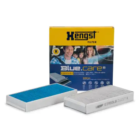 HENGST E3950LB-2 BLUE CARE Innenraumfilter Satz ANTIBAKTERIELL f&uuml;r BMW F45-46 X1