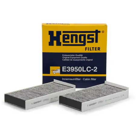 HENGST E3950LC-2 Innenraumfilter Aktivkohle Satz f&uuml;r BMW F45 F46 X1 F48 X2 F39