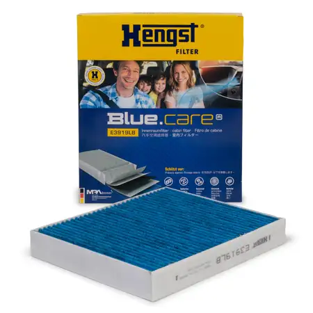 HENGST E3919LB BLUE CARE Innenraumfilter ANTIBAKTERIELL f&uuml;r AUDI SEAT SKODA POLO