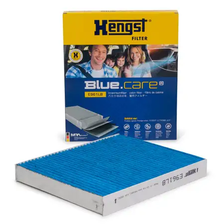 HENGST E961LB BLUE CARE Innenraumfilter ANTIBAKTERIELL f&uuml;r AUDI SEAT SKODA VW