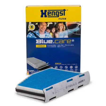 HENGST E998LB BLUE CARE Innenraumfilter ANTIBAKTERIELL f&uuml;r AUDI SEAT SKODA VW