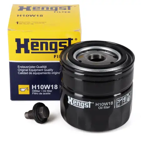 HENGST H10W18 &Ouml;lfilter + Schraube FORD Cougar Maverick Mondeo 1 2 Taunus 2.5/3.0 V6