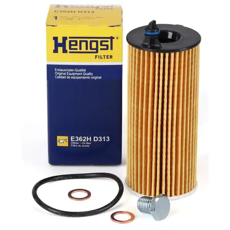 HENGST E362HD313 &Ouml;lfilter + Schraube BMW 1er 2er 3er 4er 5er 6er 7er X3 X4 X5 11428575211