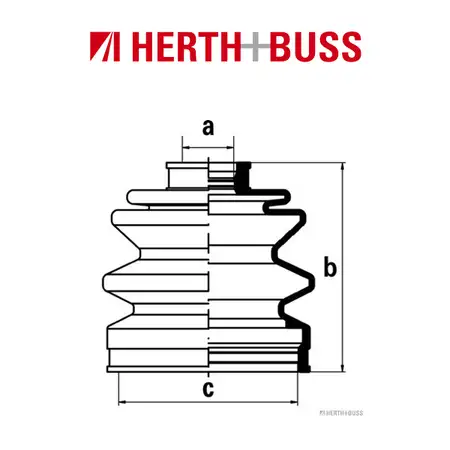 HERTH+BUSS JAKOPARTS Achsmanschetten Satz f&uuml;r HONDA HYUNDAI MAZDA vorne RADSEIT