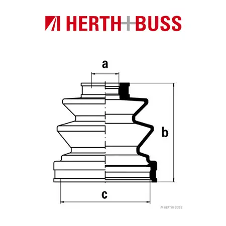 HERTH+BUSS JAKOPARTS Achsmanschetten Satz f&uuml;r TOYOTA MITSUBISHI vorne oder hint