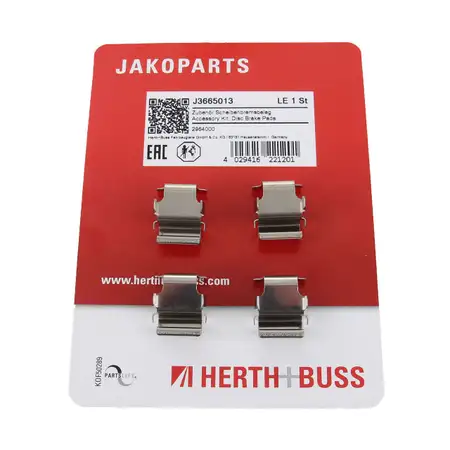 HERTH+BUSS JAKOPARTS Bremsbel&auml;ge Zubeh&ouml;rsatz f&uuml;r CITROEN MITSUBISHI 4007 hinten