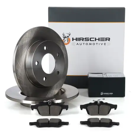 HIRSCHER Bremsen Set Bremsscheiben + Bremsbel&auml;ge MAZDA 3 (BK) (BL) hinten