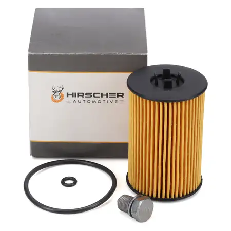 HIRSCHER &Ouml;lfilter + Schraube VW Golf 7 Passat B8 Polo 6 Tiguan Touran T6 1.6/2.0 TDI