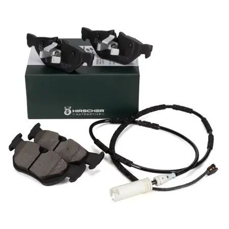 HIRSCHER Bremsbel&auml;ge + Warnkontaktsensor BMW 1er E81-88 3er E90-93 ab 03.2010 hinten