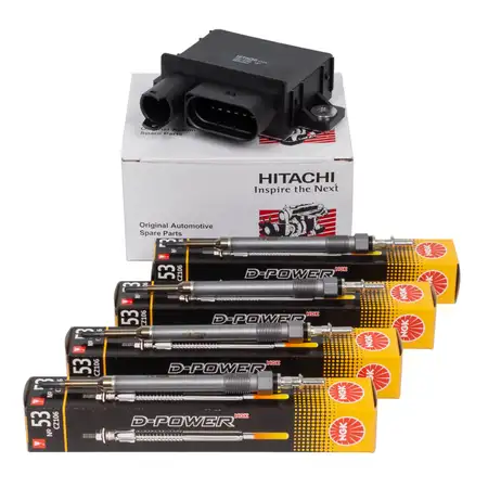 HITACHI Relais Gl&uuml;hzeit + 4x NGK Gl&uuml;hkerze MERCEDES W204 S204 W211 S211 200/220CDI OM646