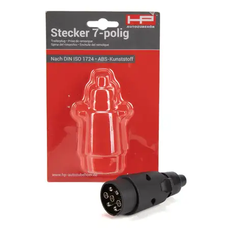 HP 28254 Anh&auml;ngerkupplung Zugvorrichtung Stecker 7-polig 12V DIN 1724 ABS-Kunststoff