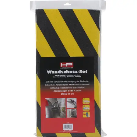 HP 18325 Wandschutz Garagenschutz Set GELB/SCHWARZ 50x25x2,5 cm