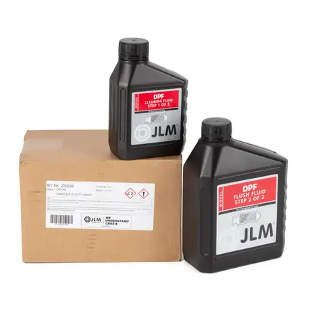 JLM J02230 DPF Cleaning &amp; Flush Fluid Ru&szlig;partikel Reiniger 1x 500ml &amp; 1x 1500ml