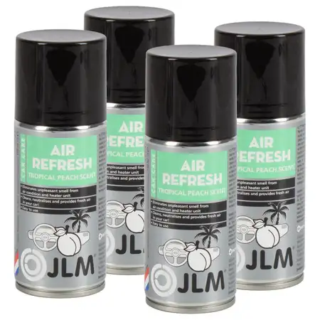 4x 150ml JLM J08012 Air Refresh Tropical Peach Klimareiniger Klimaanlagenreiniger Reinger