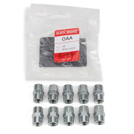 10x OJD QUICK BRAKE Verbinder Bremsleitung Bremsschlauch M10x1mm SW14mm f&uuml;r &Oslash; 4,75mm