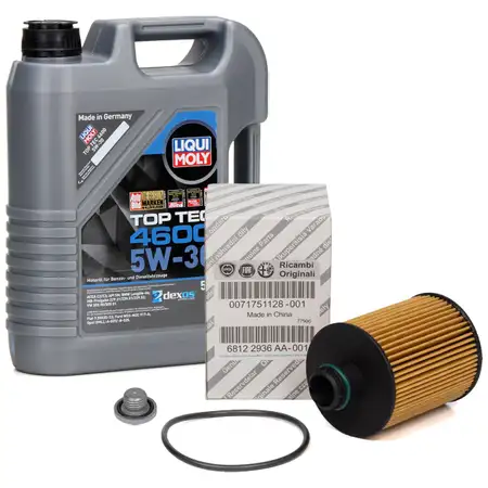 5L LIQUI MOLY 5W30 dexos2 Motor&ouml;l + ORIGINAL ALFA ROMEO FIAT LANCIA &Ouml;lfilter 71770689