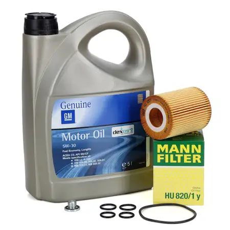 5L ORIGINAL 5W-30 dexos2 Motor&ouml;l + MANN &Ouml;lfilter OPEL Astra H J Corsa D Zafira B 1.7 CDTI