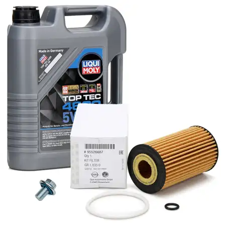 5L LIQUI MOLY Motor&ouml;l 5W30 dexos2 + ORIGINAL &Ouml;lfilter OPEL Astra J K Zafira C 1.6 CDTI