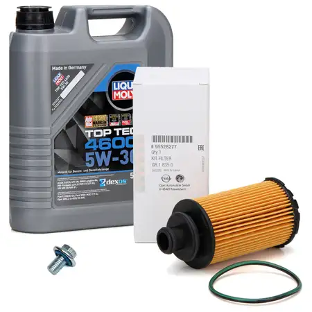 5L LIQUI MOLY Motor&ouml;l 5W30 dexos2 + ORIGINAL &Ouml;lfilter OPEL Insignia A B Zafira C 2.0 CDTI