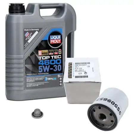 5L LIQUI MOLY Motor&ouml;l 5W30 dexos2 + ORIGINAL Opel &Ouml;lfilter 1.6 1.8 2.0 95509857