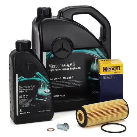 6L ORIGINAL AMG 0W40 Motor&ouml;l + HENGST &Ouml;lfilter f&uuml;r MERCEDES 45AMG 2781800009