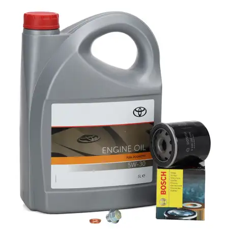 5L ORIGINAL FUEL ECONOMY 5W-30 Motor&ouml;l + BOSCH 0986452028 &Ouml;lfilter f&uuml;r TOYOTA