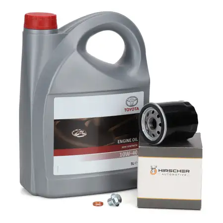 5L ORIGINAL SEMI-SYNTHETIC 10W40 Motor&ouml;l + HIRSCHER &Ouml;lfilter f&uuml;r TOYOTA LEXUS