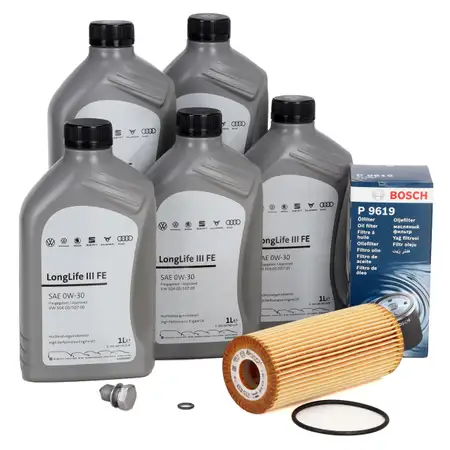 5L ORIGINAL 0W30 Motor&ouml;l + BOSCH &Ouml;lfilter VW Golf 4 Passat B5 Sharan A3 A4 A6 1.9-2.5 TDI