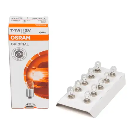 10x OSRAM 3893 ORIGINAL-Line Halogenlampe Gl&uuml;hlampe T4W 12V 4W BA9s