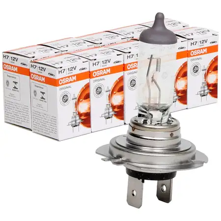 10x OSRAM 64210 Lampe Halogenlampe Gl&uuml;hlampe H7 ORIGINAL LINE 12V 55W PX26d