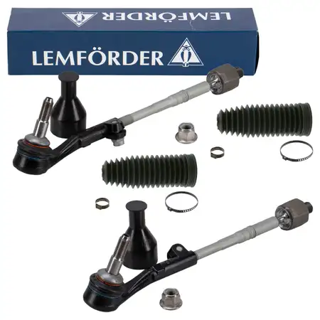 2x LEMF&Ouml;RDER Spurstange + Spurstangenkopf + Manschette BMW 1er E81-88 3er E90-93 vorne