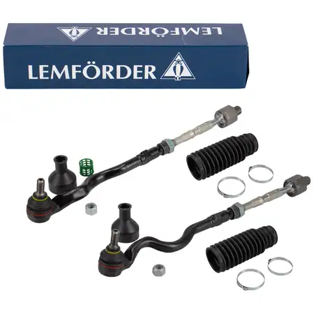 2x LEMF&Ouml;RDER Spurstange + Kopf + Manschette BMW 3er E46 Z4 E85 E86 ab 09.1998 vorne