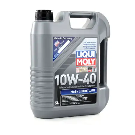 5L LIQUI MOLY 1092 MoS2 LEICHTLAUF 10W-40 10W40 Motor&ouml;l &Ouml;l ACEA A3/B4 API SL/CF