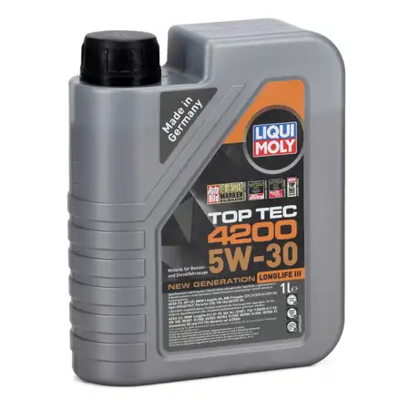 1L 1 Liter LIQUI MOLY 3706 TOP TEC 4200 5W30 Motor&ouml;l NEW GEN VW 504.00 507.00 BMW LL-04