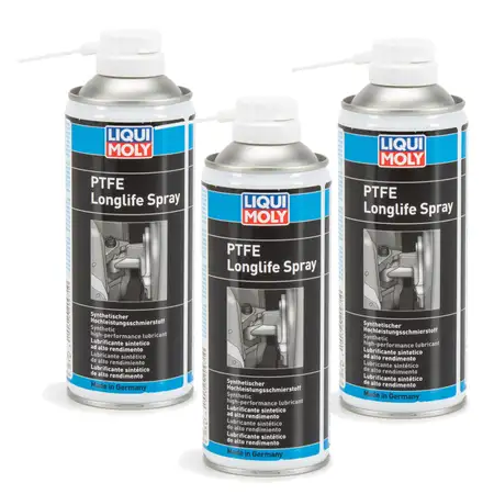 3x 400ml LIQUI MOLY 20971 PTFE Longlife Spray Fettspray Spr&uuml;hfett Schmierfett