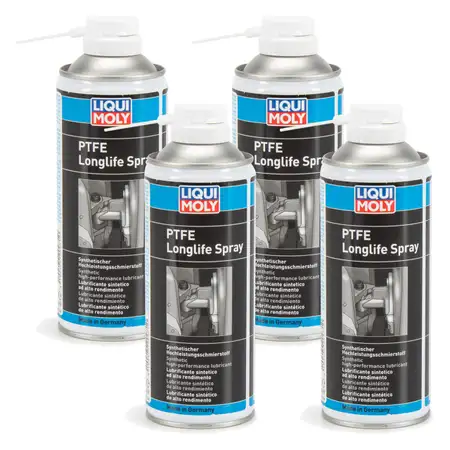 4x 400ml LIQUI MOLY 20971 PTFE Longlife Spray Fettspray Spr&uuml;hfett Schmierfett