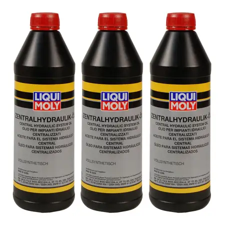 3x 1 Liter LIQUI MOLY Hydraulik&ouml;l Zentralhydraulik&ouml;l Zentralhydraulik-&Ouml;l 1127