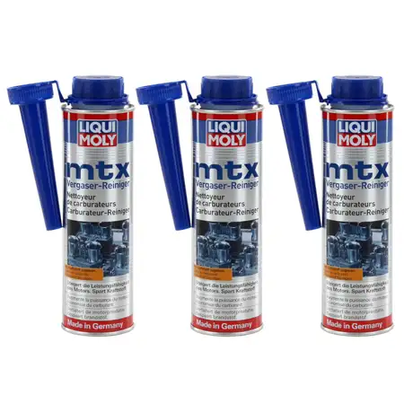 3x 300ml LIQUI MOLY Benzinadditiv MTX Vergaser-Reiniger Vergaserreiniger 5100