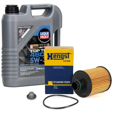 5L LIQUI MOLY Motor&ouml;l 5W30 dexos2 + HENGST &Ouml;lfilter OPEL Astra J Corsa D Meriva B 1.3 CDTI