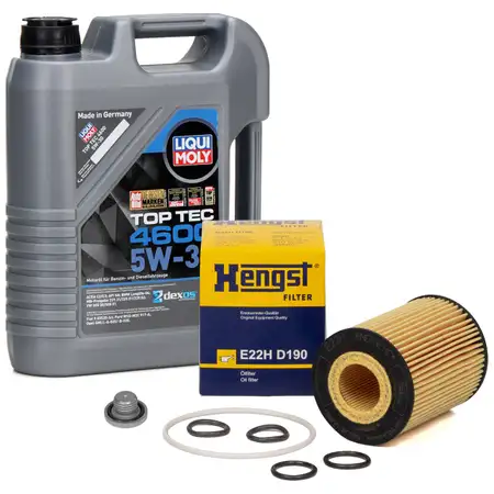 5L LIQUI MOLY Motor&ouml;l 5W30 dexos2 + HENGST &Ouml;lfilter OPEL Astra H J Mokka Zafira B 1.7 CDTI