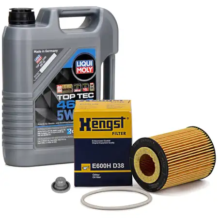 5L LIQUI MOLY Motor&ouml;l 5W30 dexos2 + HENGST &Ouml;lfilter OPEL Astra G H Corsa B C D 1.0 1.2 1.4