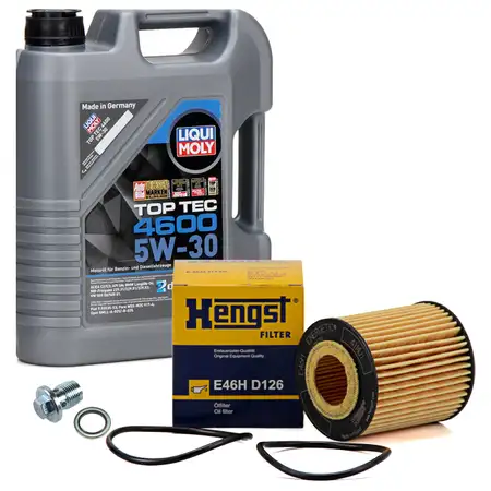 5L LIQUI MOLY Motor&ouml;l 5W30 dexos2 + HENGST &Ouml;lfilter OPEL Astra H Signum Zafira B 1.9 CDTI