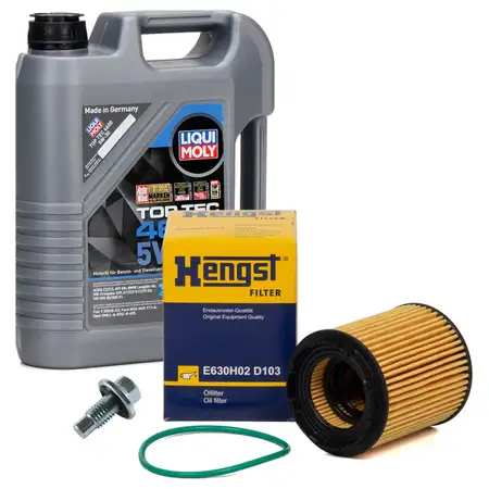 5L LIQUI MOLY Motor&ouml;l 5W30 dexos2 + HENGST &Ouml;lfilter OPEL Astra G Signum Zafira A B 2.2 16V