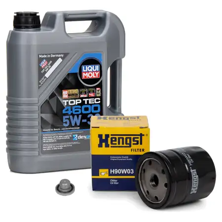 5L LIQUI MOLY Motor&ouml;l 5W30 dexos2 + HENGST &Ouml;lfilter OPEL Astra F G H Corsa C Zafira A B