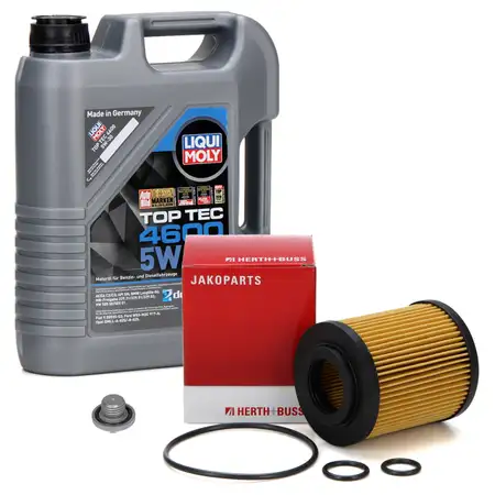 5L LIQUI MOLY Motor&ouml;l 5W30 dexos2 + H+B &Ouml;lfilter OPEL Astra G H Corsa C Meriva A 1.7 CDTI