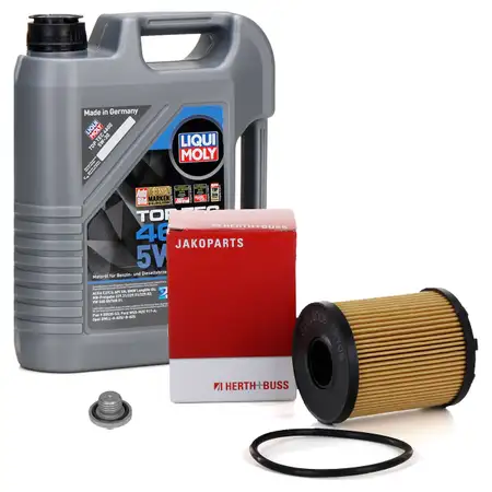 5L LIQUI MOLY Motor&ouml;l 5W30 dexos2 + H+B &Ouml;lfilter OPEL Astra H Corsa C D Meriva A 1.3 CDTI